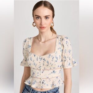 Reformation Daphne Top in Orlaya Floral Print size 0 NWT